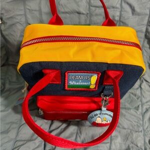 Peanuts Whatever Red and Yellow Backpack